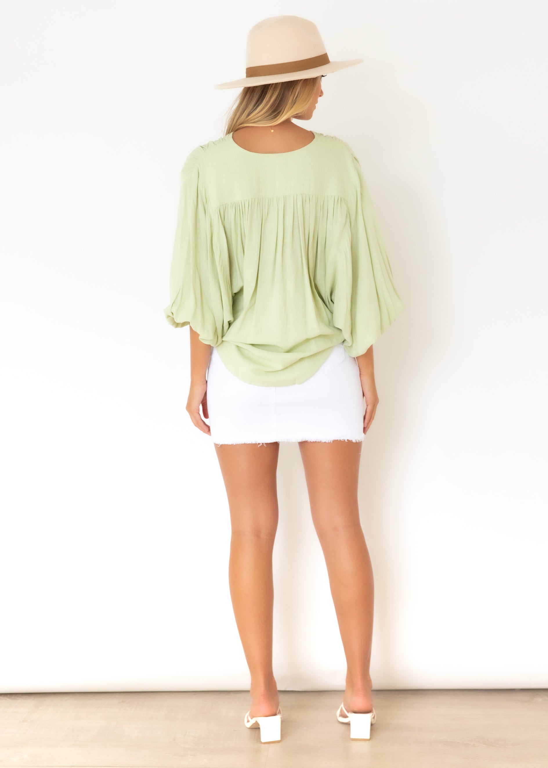 Elissa Blouse  - Pistachio