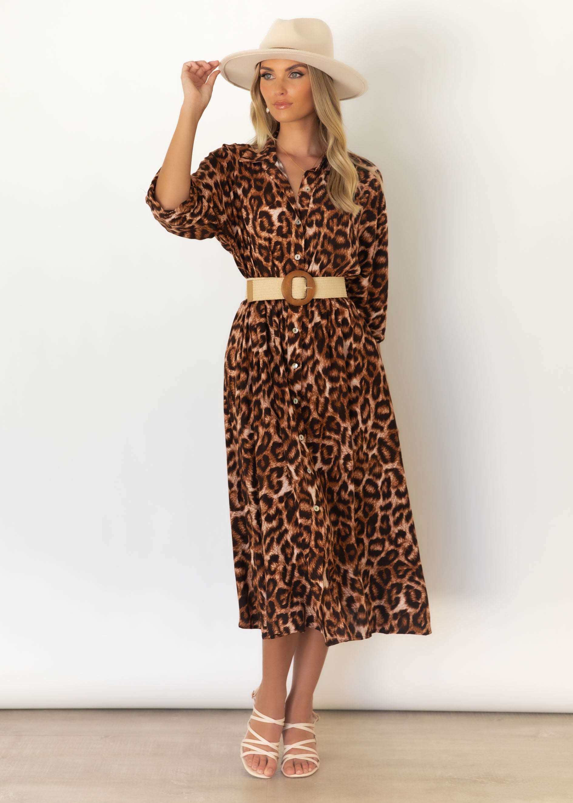 Jefree Midi Dress - Hugo Leopard