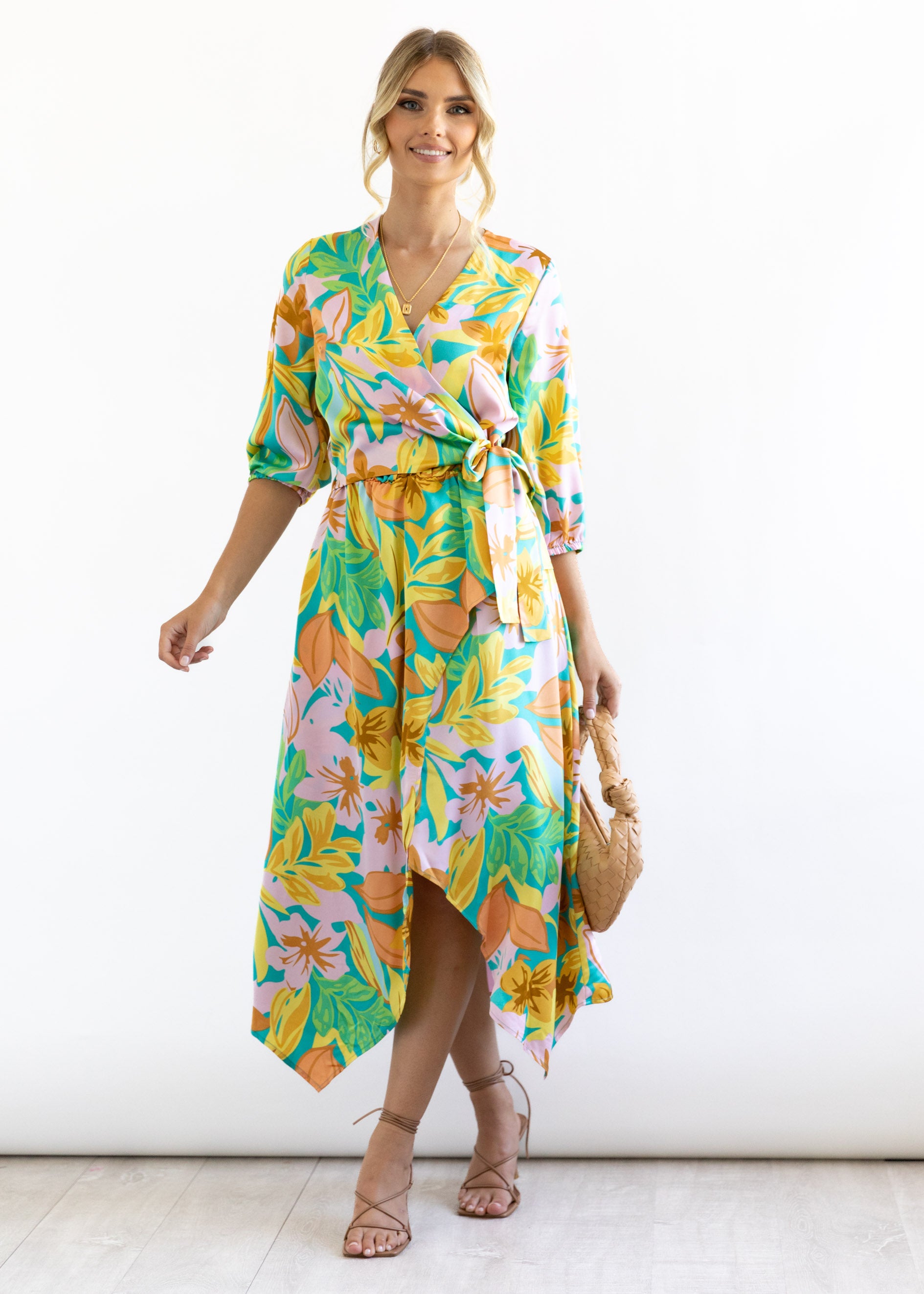 Rylani Midi Dress - Tropical Floral