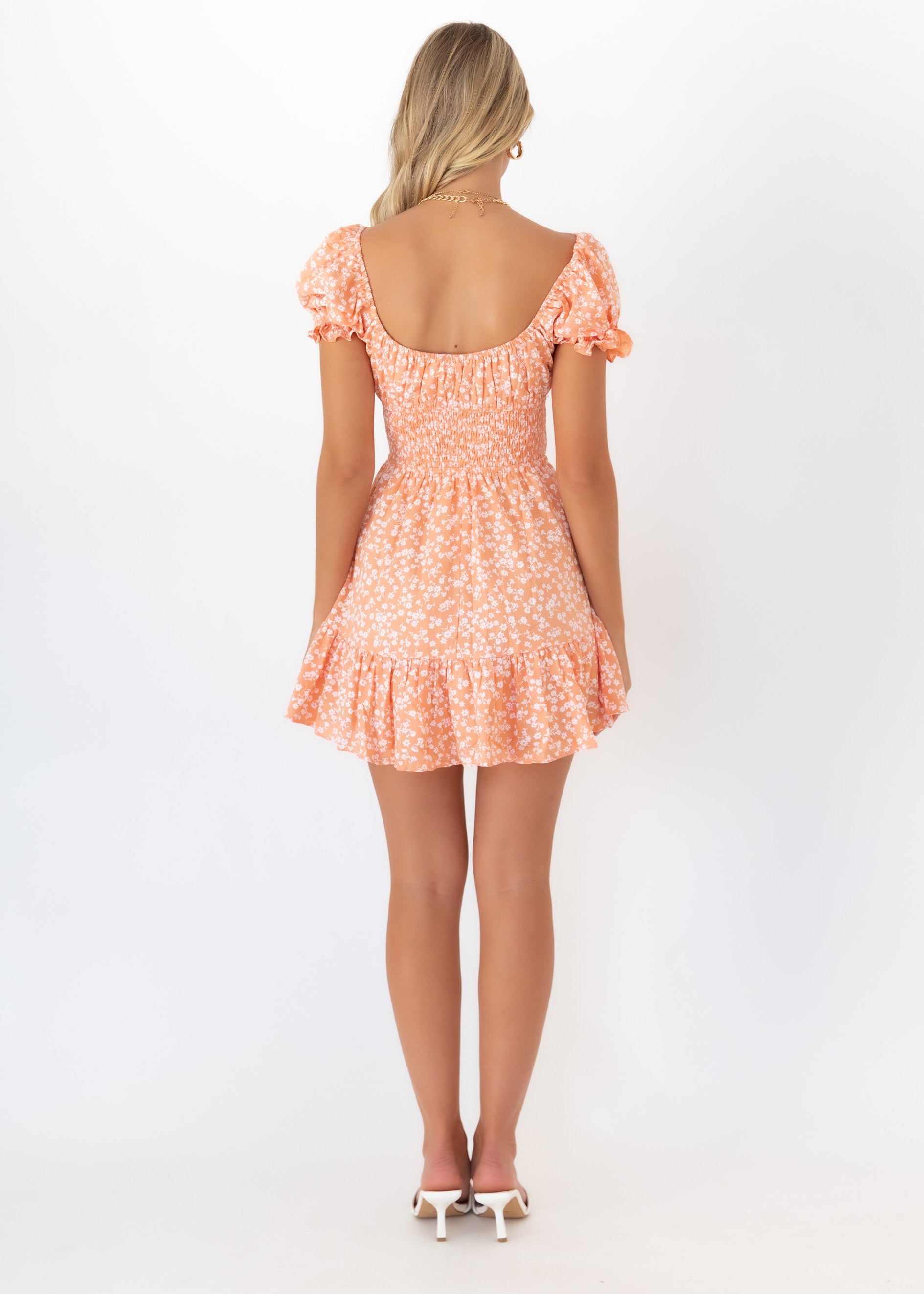 Mirey Dress - Orange Floral