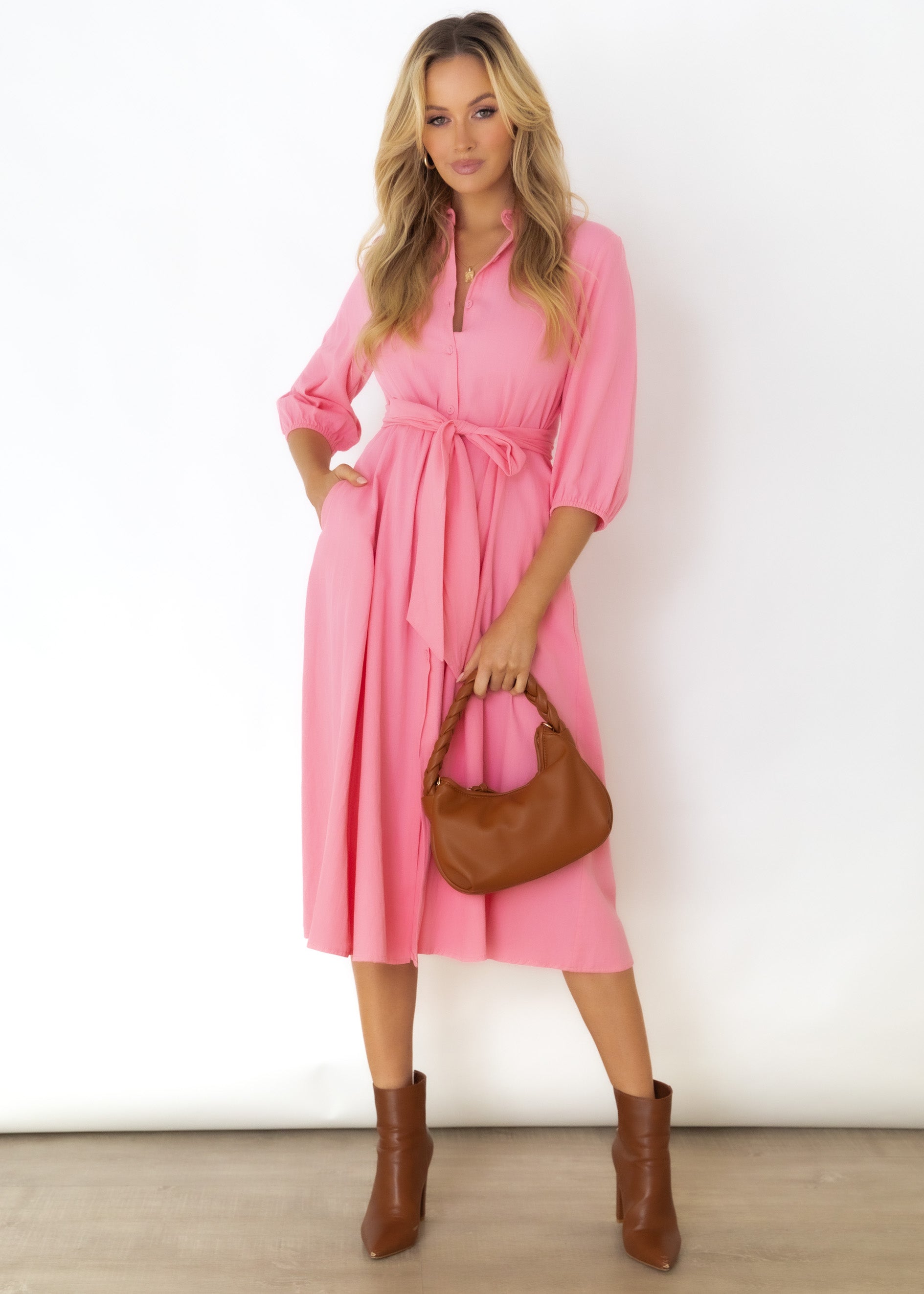 Martiana Midi Dress - Pink