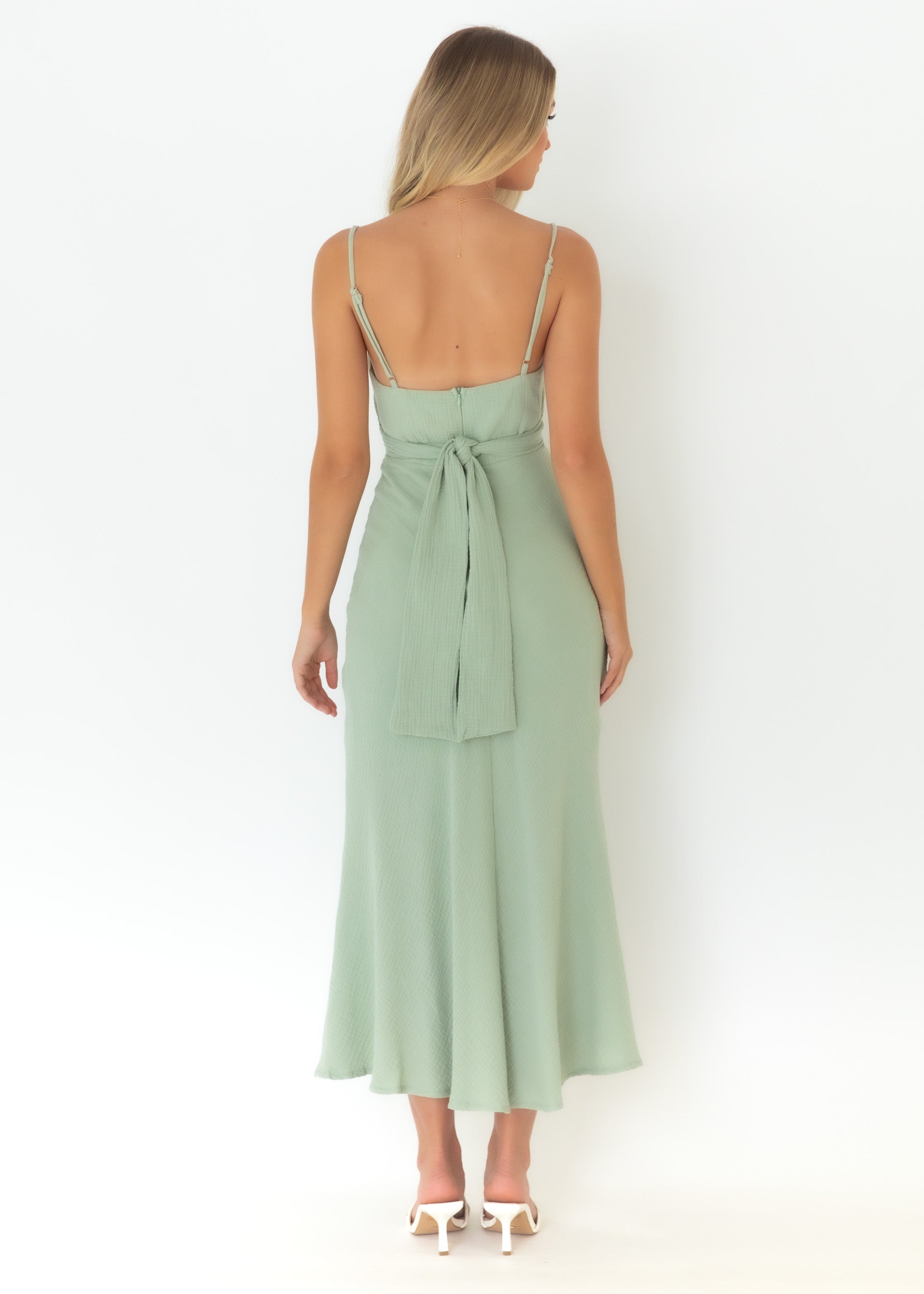 Zachary Midi Dress - Sage