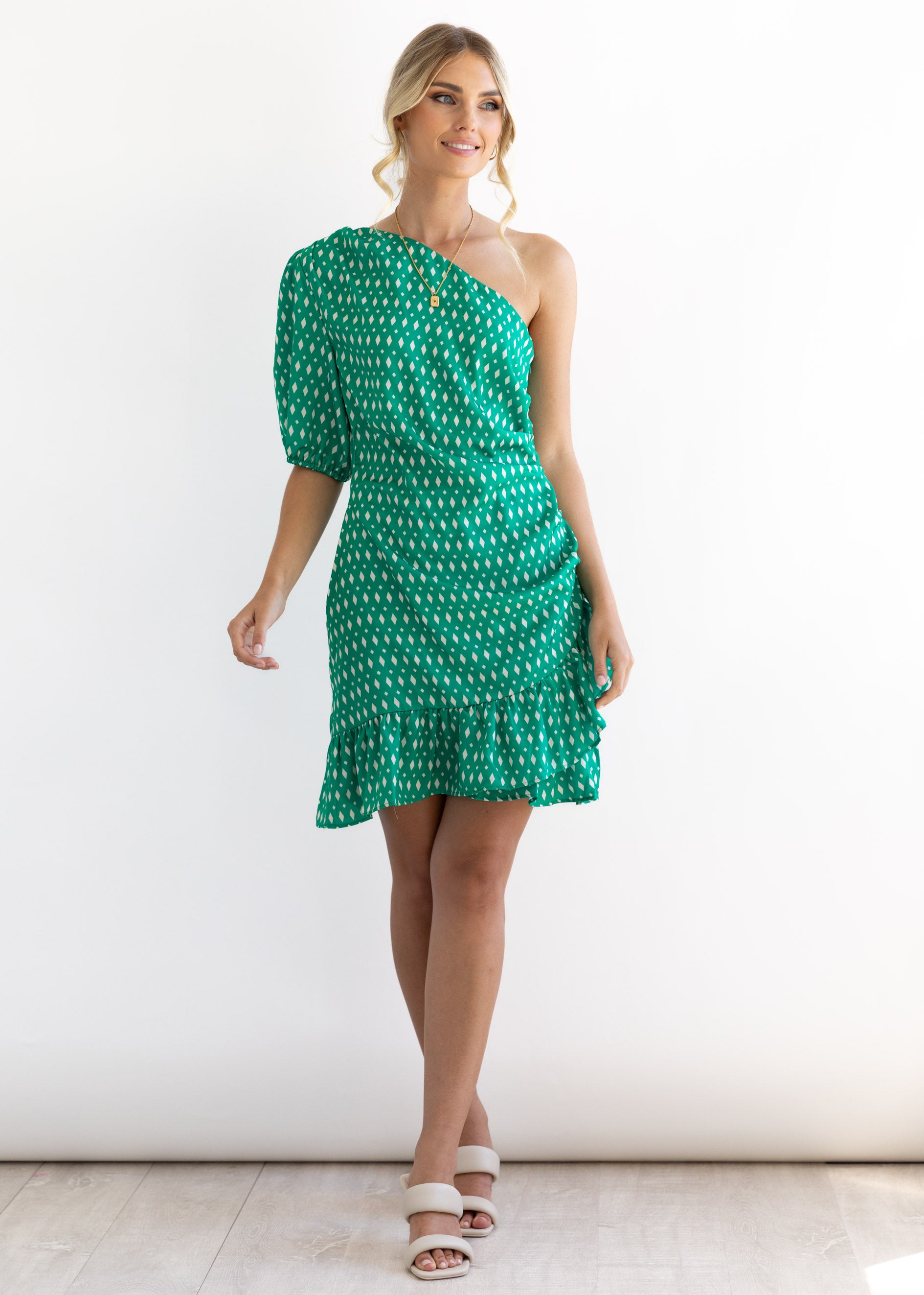 Oracle Dress - Green Geo