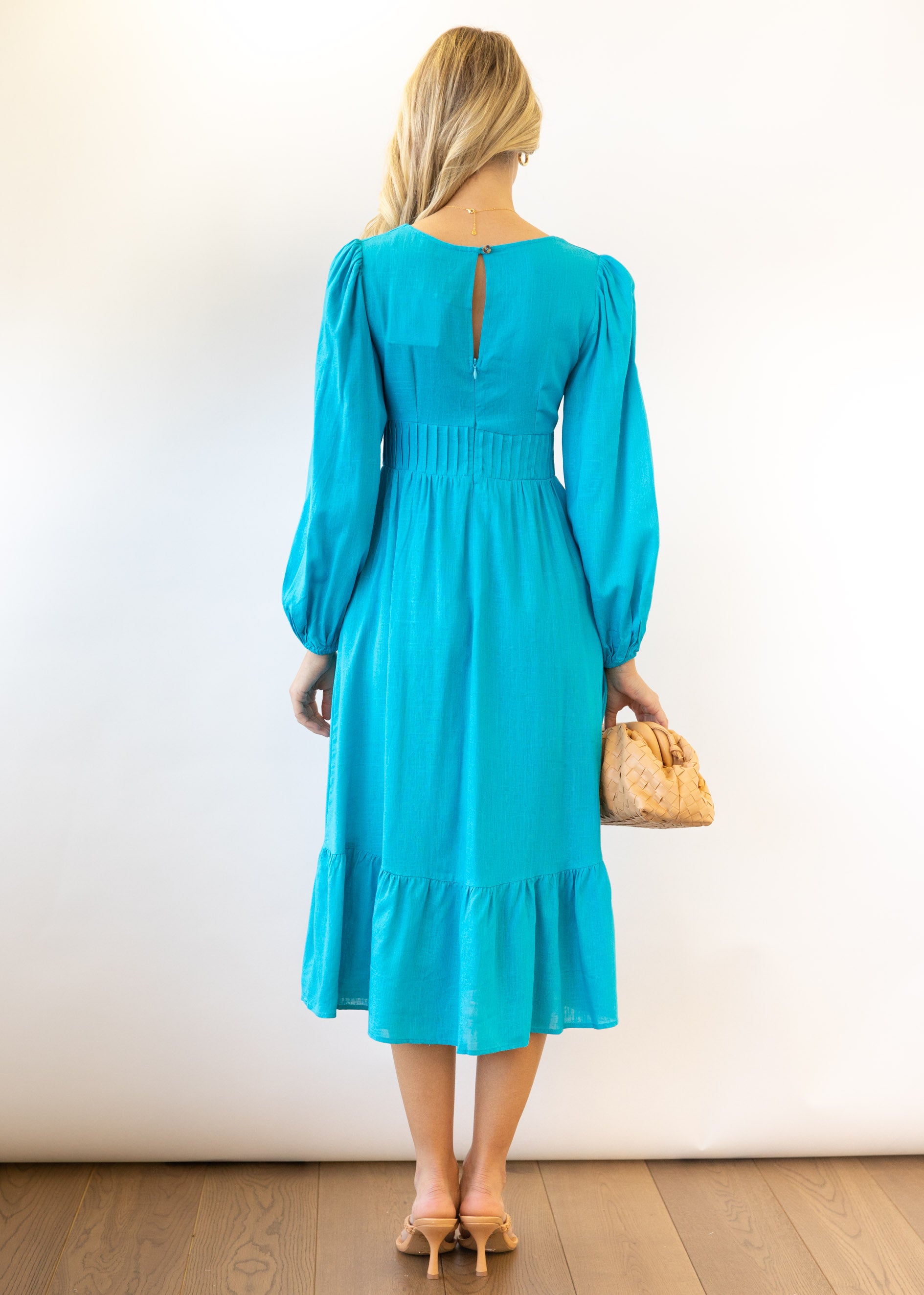 Peria Midi Dress - Blue