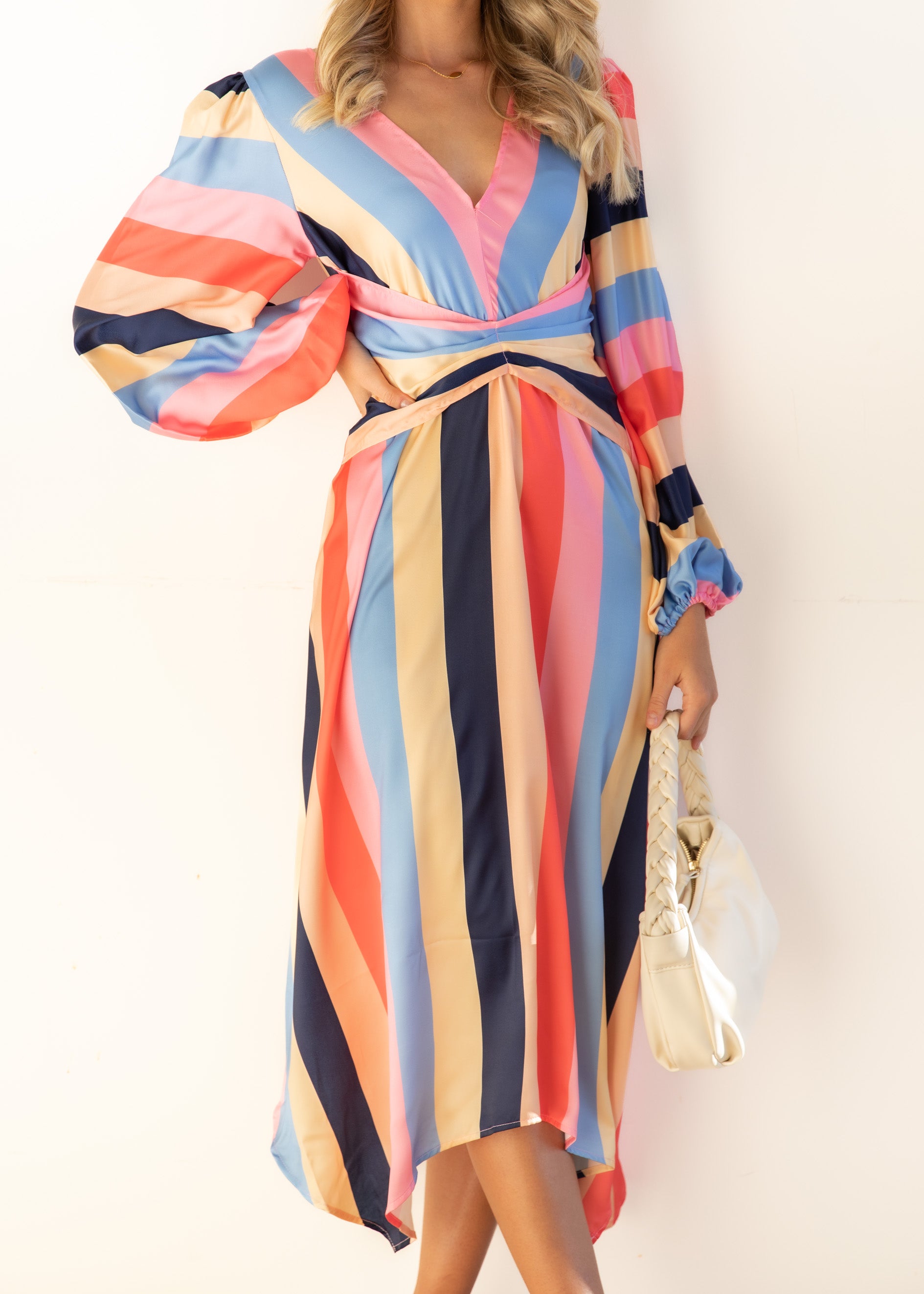 Maray Midi Dress - Multi Stripe