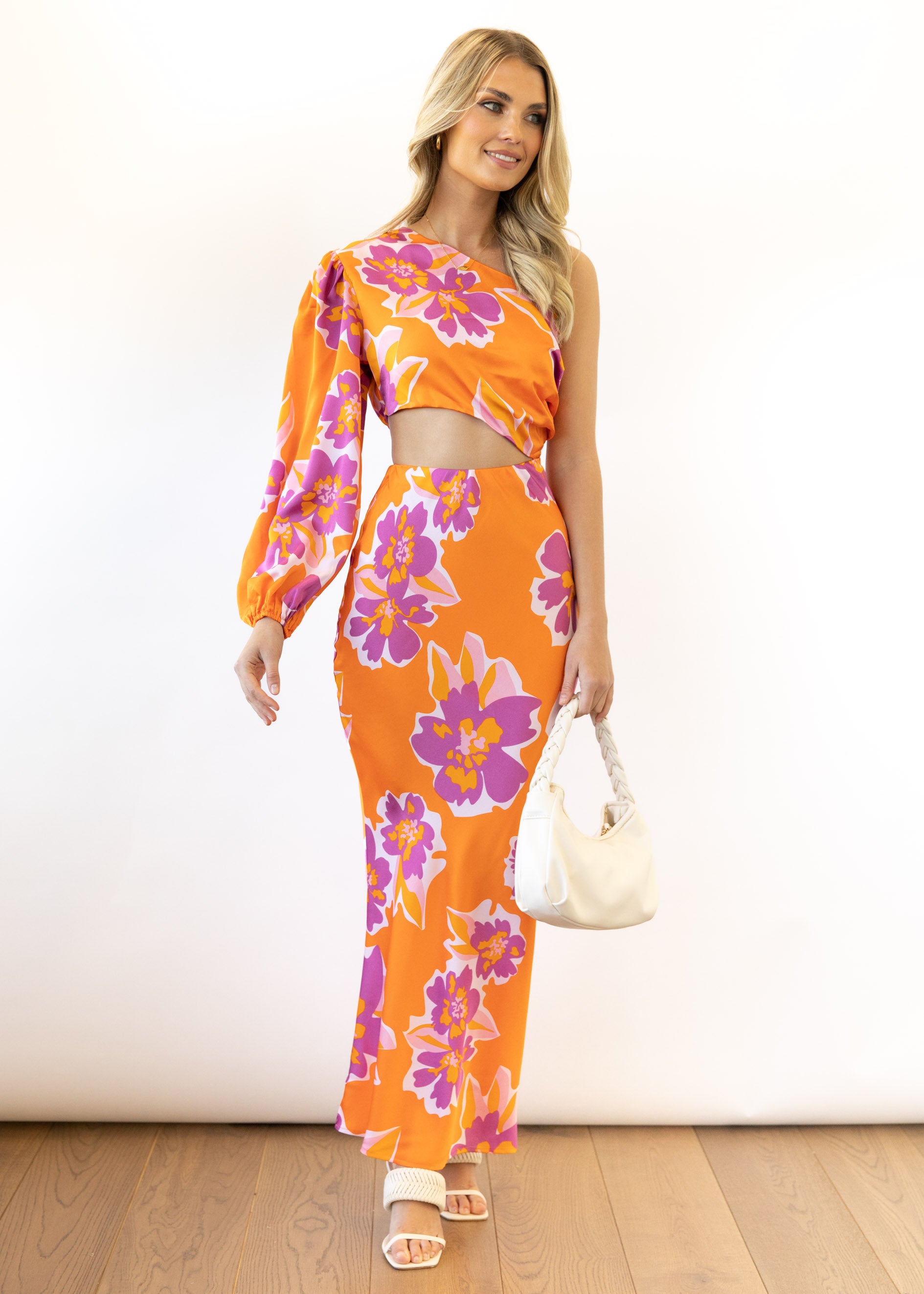Ceylon Maxi Dress - Tangerine Floral
