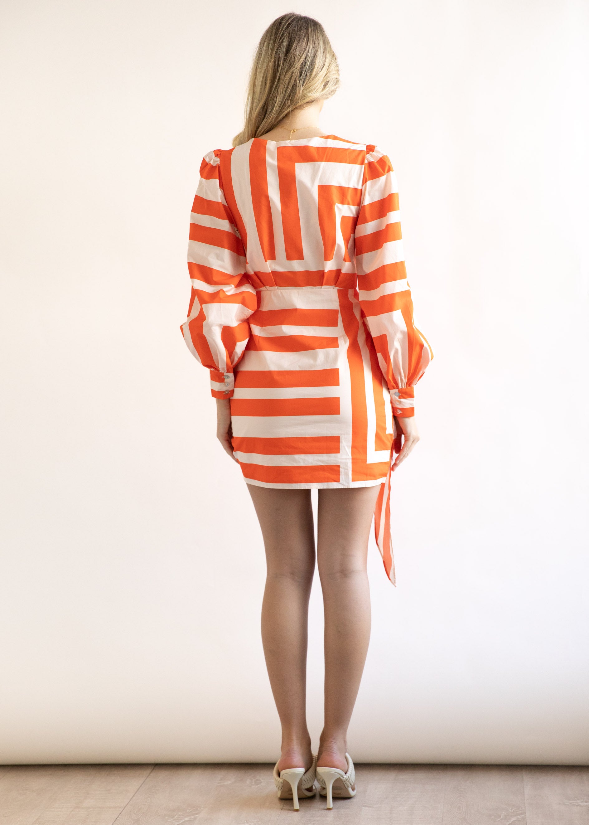 Devora Dress - Orange Stripe